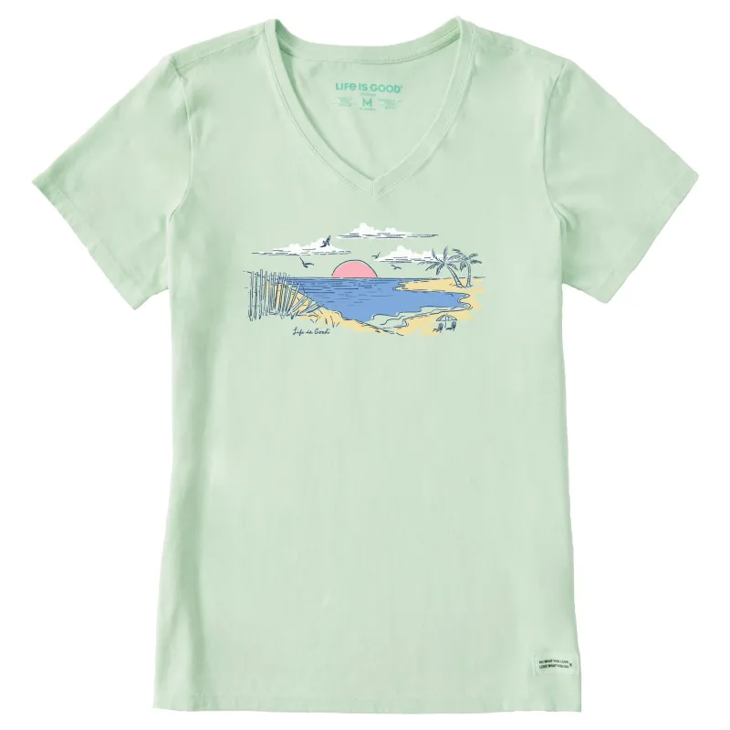 Women's Secret Spot Short Sleeve Crusher-LITE Vee sold by Life is Good