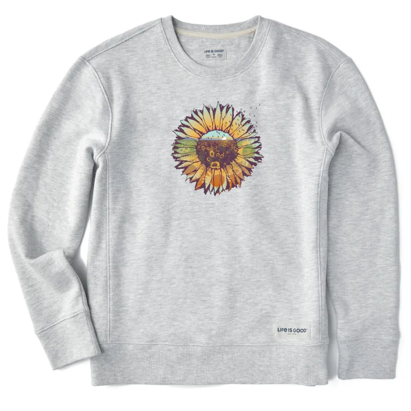 Women's Sunflowerscape Simply True Crew sold by Life is Good