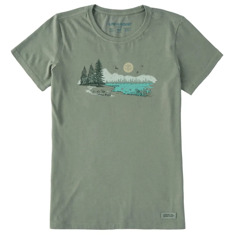 Women's Mountain Lake Short Sleeve Crusher Tee sold by Life is Good