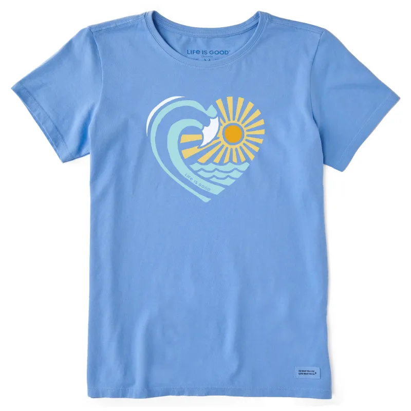 Women's Waveheart Short Sleeve Crusher Tee sold by Life is Good