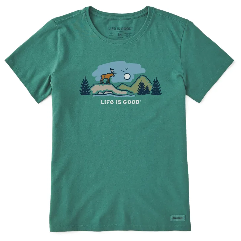 Women's Moose Mountain Vista Short Sleeve Crusher Tee sold by Life is Good