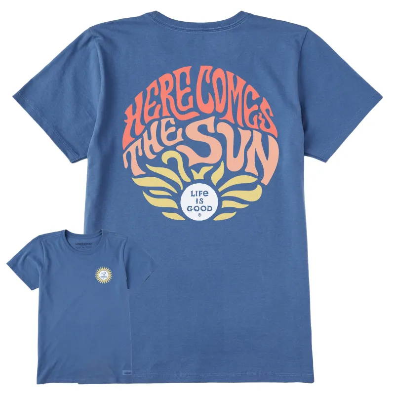 Women's Trippy Here Comes the Sun Short Sleeve Tee sold by Life is Good