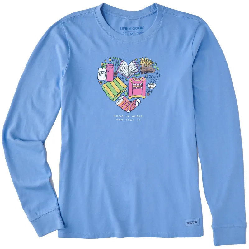 Women's Home is Where the Cozy Is Long Sleeve Crusher Tee made by Life is Good