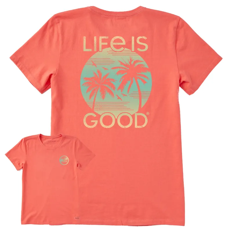 Women's Retro Palms Short Sleeve Crusher Tee sold by Life is Good