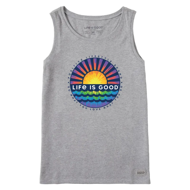 Women's Tie Dye Sunset Burst Crusher Tank sold by Life is Good
