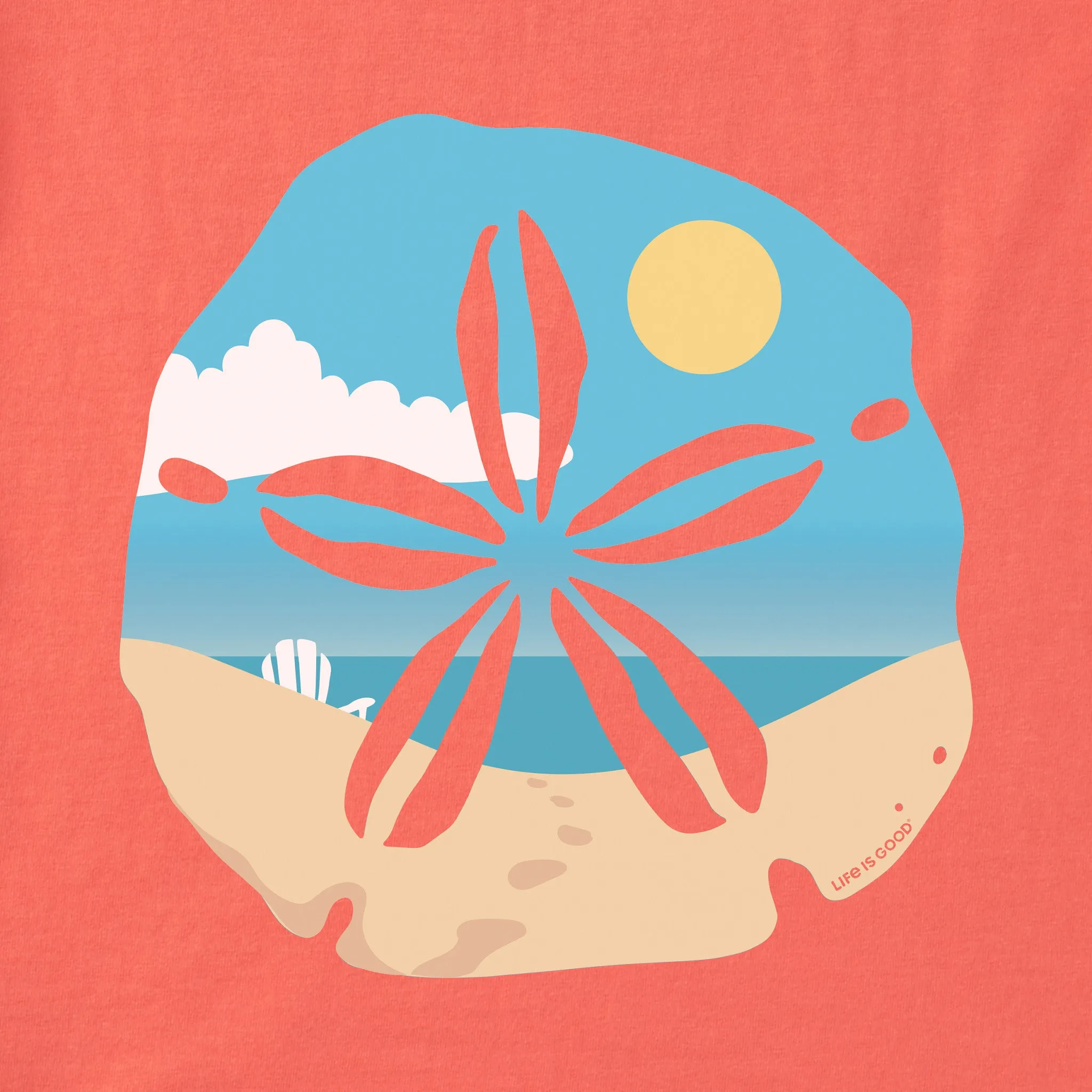 Women's Sand Dollar Beach Scene Short Sleeve Crusher Tee sold by Life is Good product image thumbnail 5