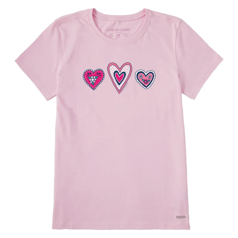 Women's Multi Folk Hearts Short Sleeve Tee sold by Life is Good
