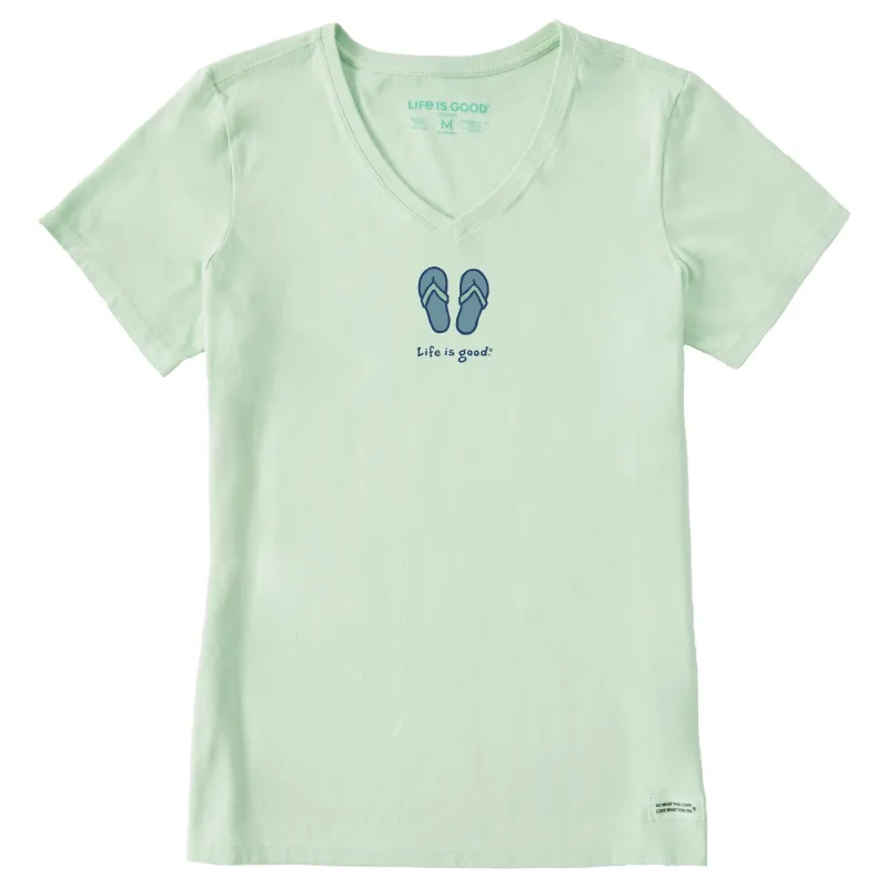 Women's Flip Flops Short Sleeve Vee sold by Life is Good