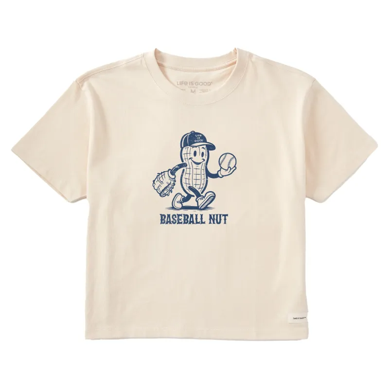 Women's Baseball Nut Short Sleeve Crusher Boxy Tee sold by Life is Good