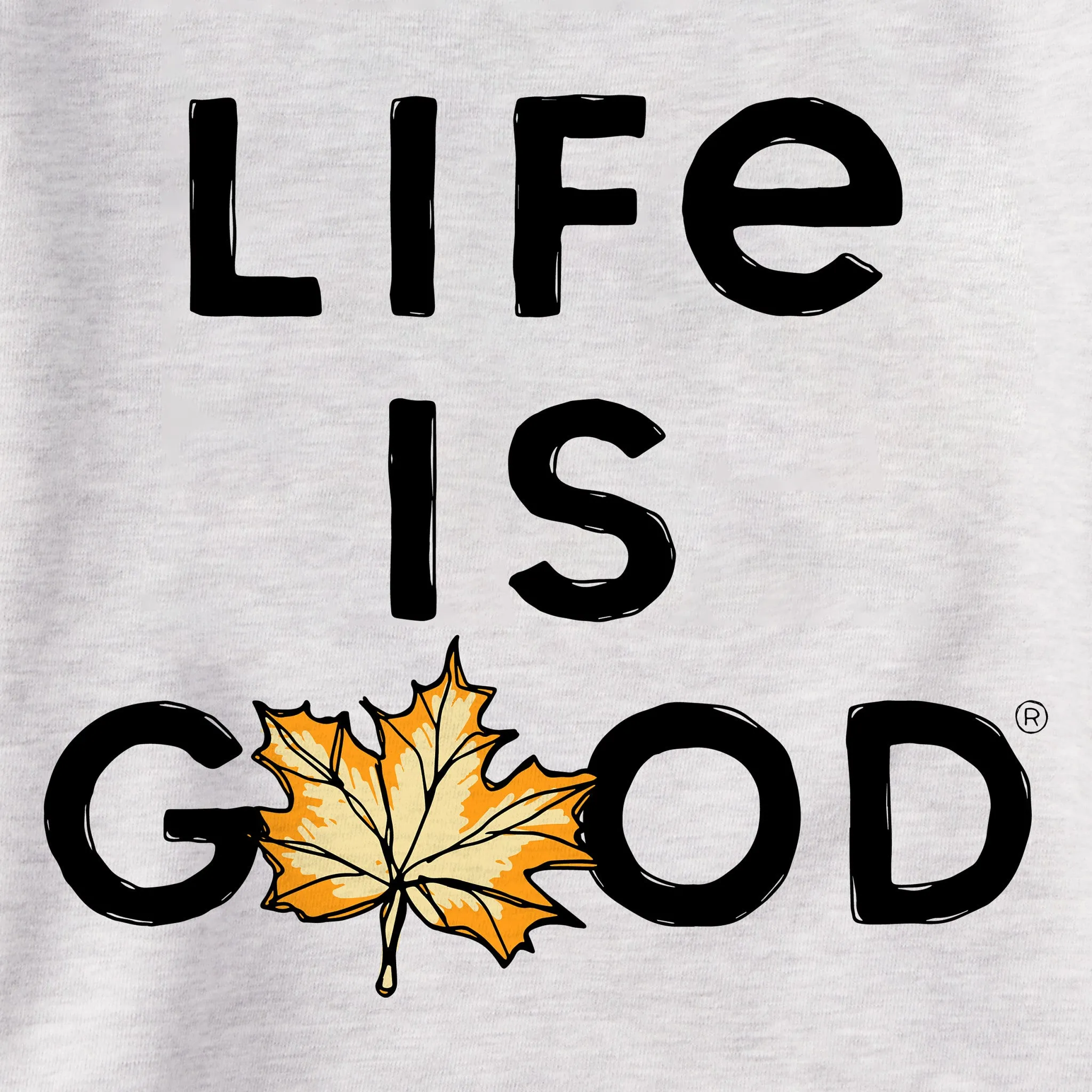Women's Branded Stacked LIG w Leaf Simply True Fleece Hoodie sold by Life is Good product image thumbnail 2