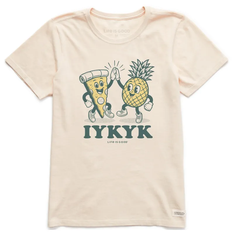 Women's IYKYK Hawaiian Pizza Short Sleeve Crusher Tee sold by Life is Good
