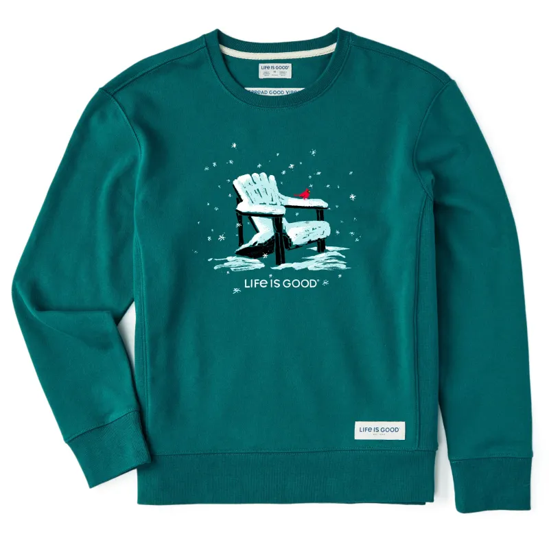 Women's Snowy Adirondack Cardinal Simply True Crew sold by Life is Good