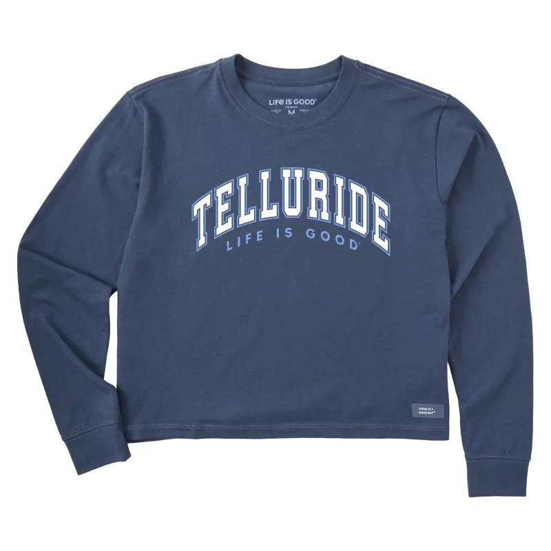 Women's Telluride Arch Long Sleeve Crusher Boxy Tee sold by Life is Good