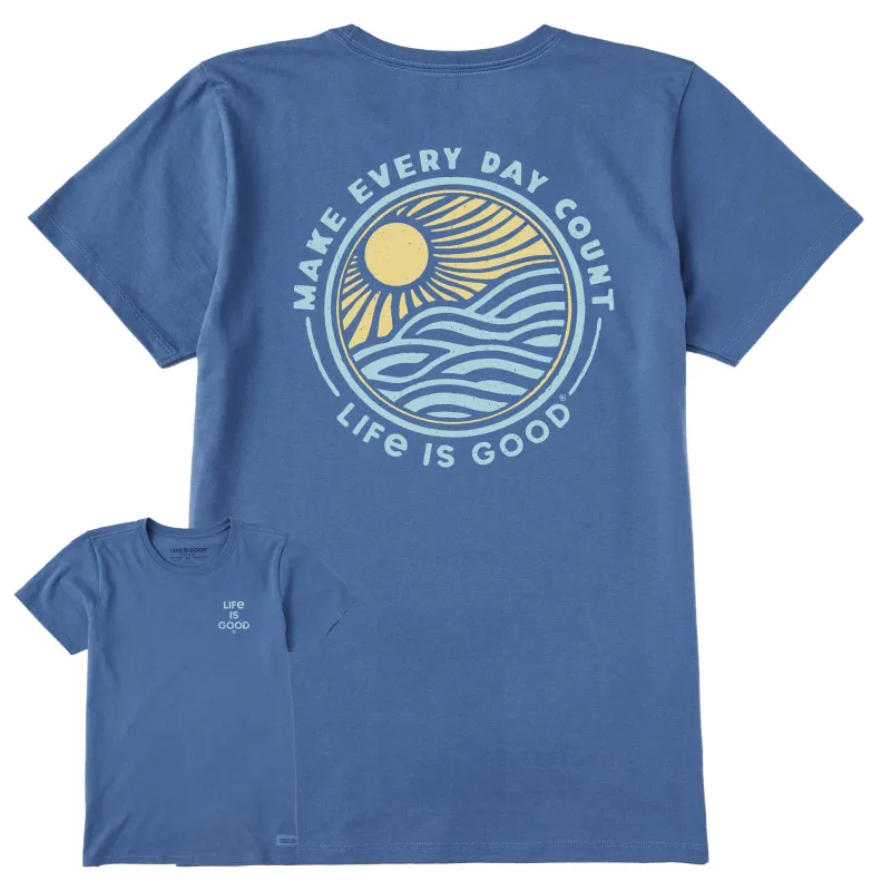 Women's Make Every Day Count Sunset Short Sleeve Tee sold by Life is Good