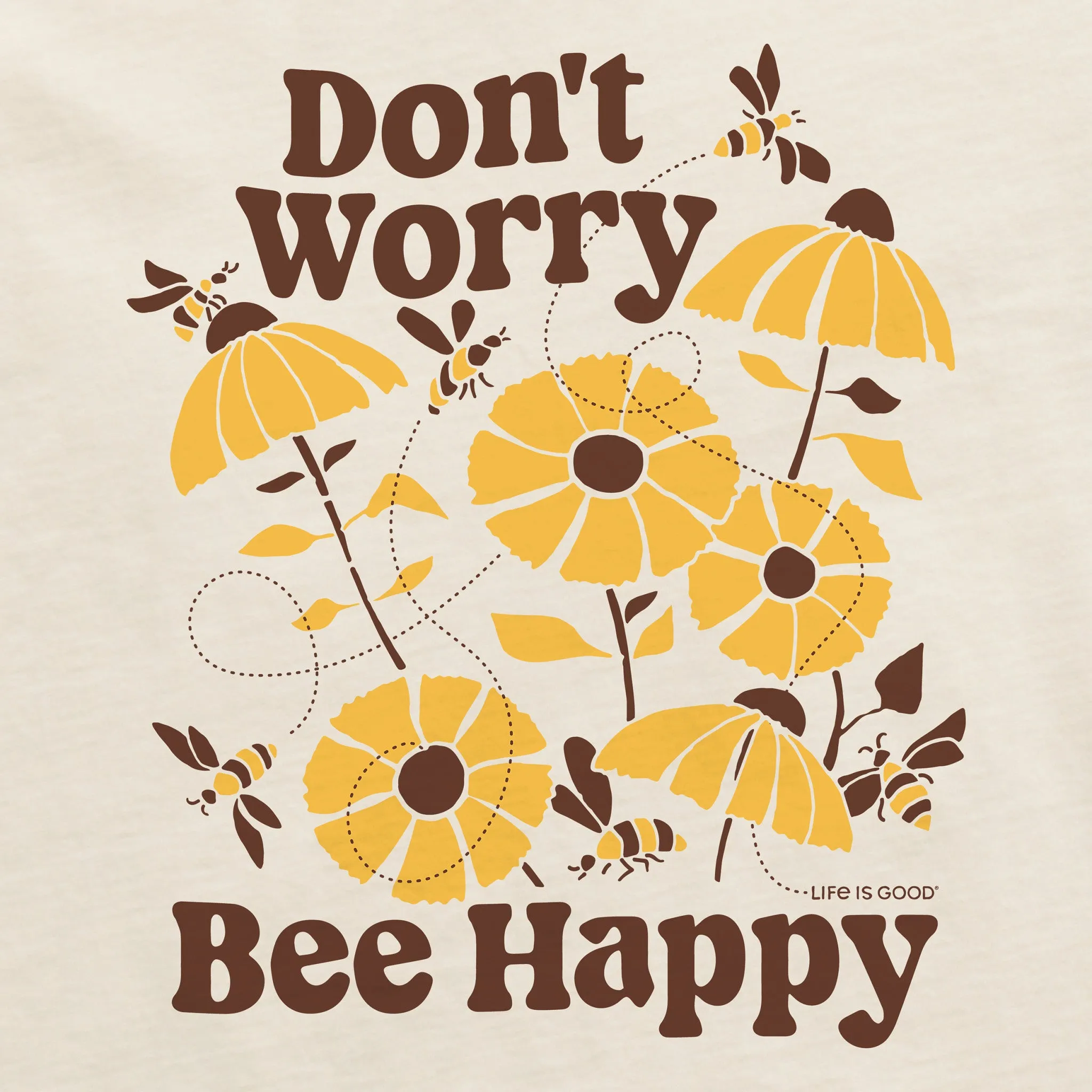 Women's Don't Worry Bee Happy Crusher Tank sold by Life is Good product image thumbnail 2