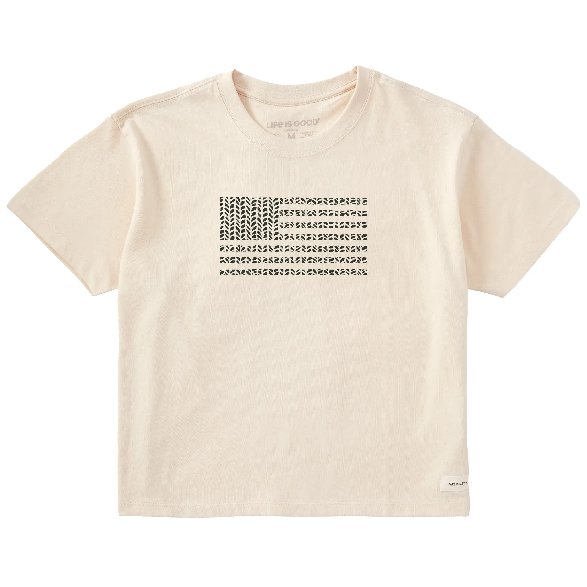Women's Bert's Herringbone Flag Short Sleeve Crusher Boxy Tee sold by Life is Good product image thumbnail 3