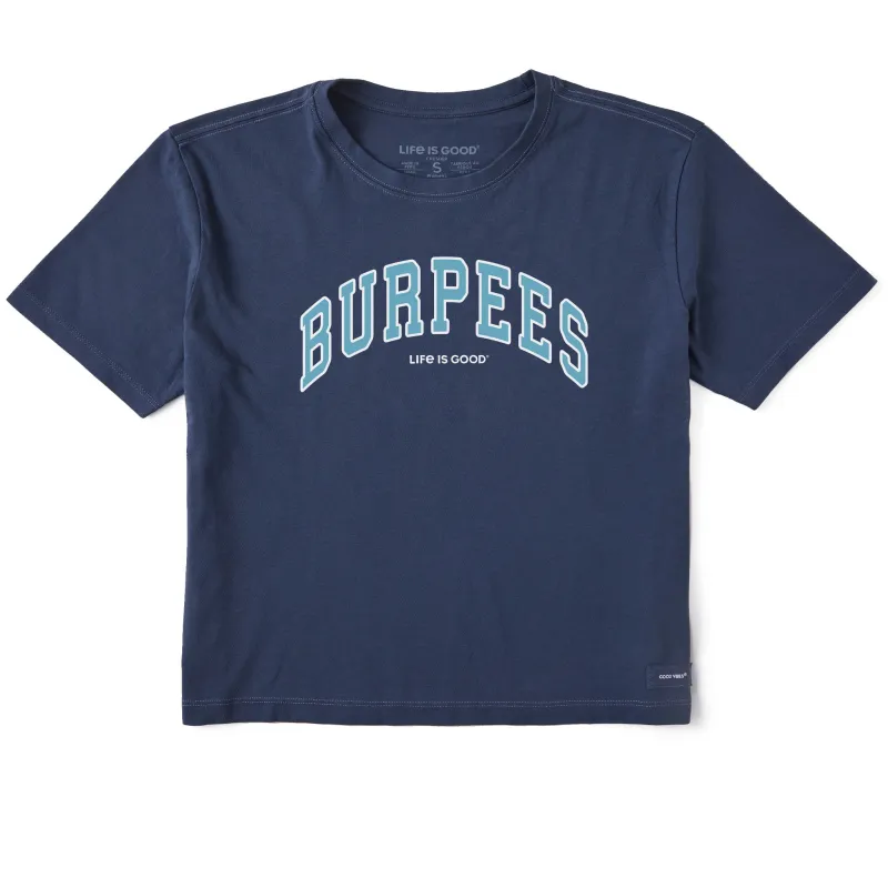 Women's Burpees Arch Short Sleeve Crusher Boxy Tee sold by Life is Good
