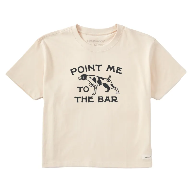 Women's Point Me to the Bar Short Sleeve Crusher Boxy Tee sold by Life is Good