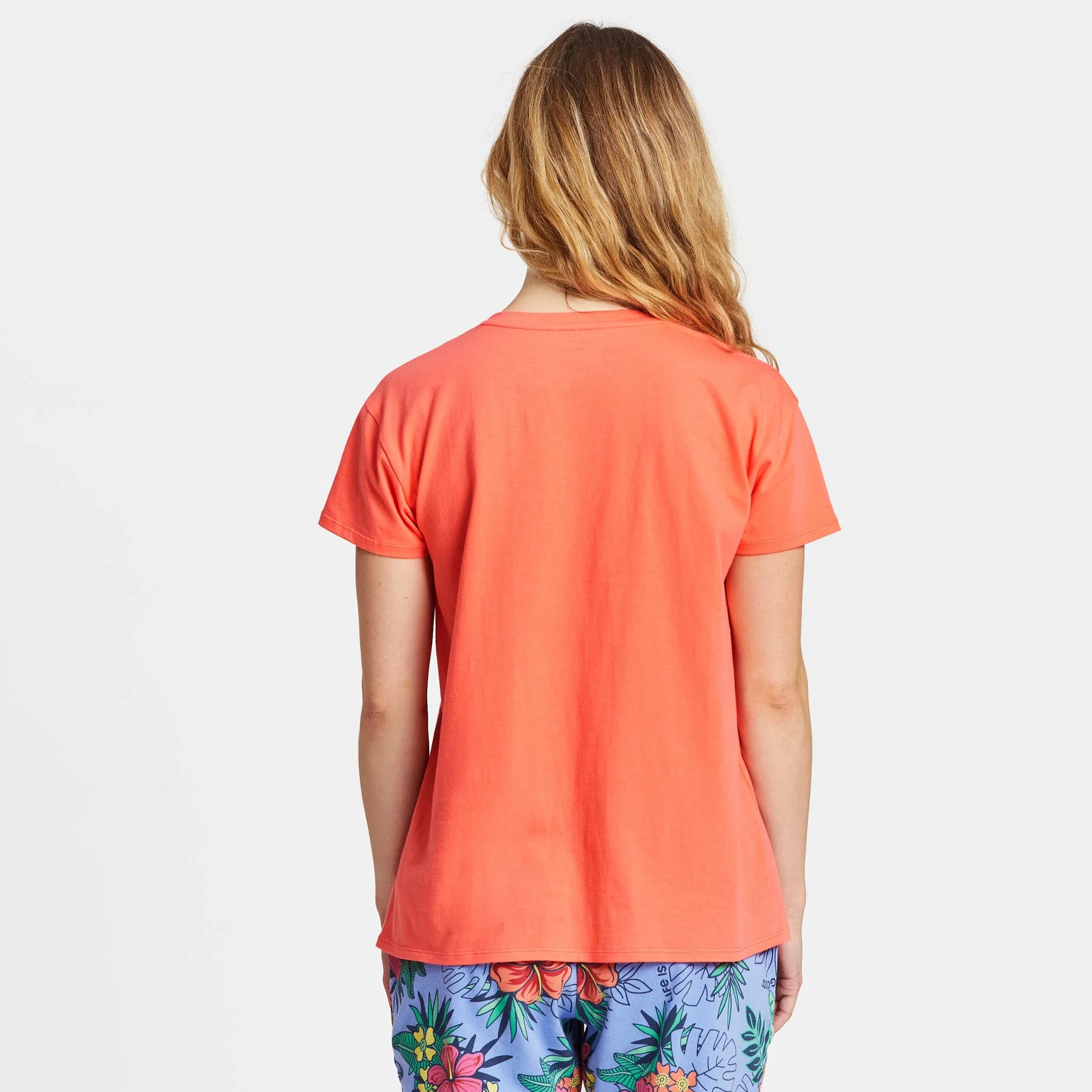 Women's Tropical Hibiscus Palm Coin Snuggle Up Relaxed Sleep Vee sold by Life is Good product image thumbnail 3