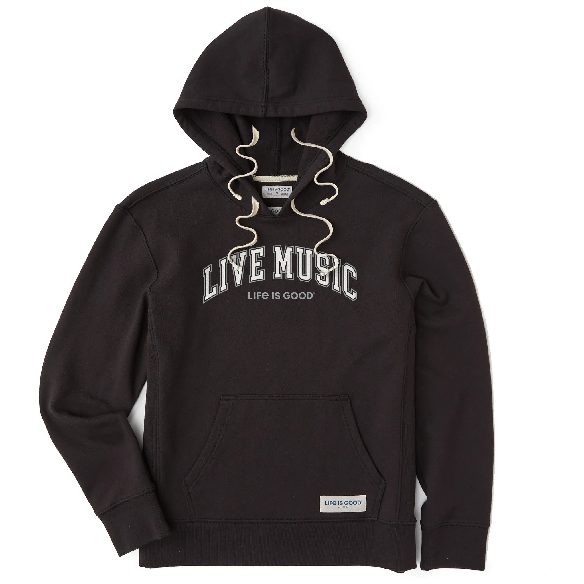 Women's Live Music Arch Simply True Fleece Hoodie sold by Life is Good