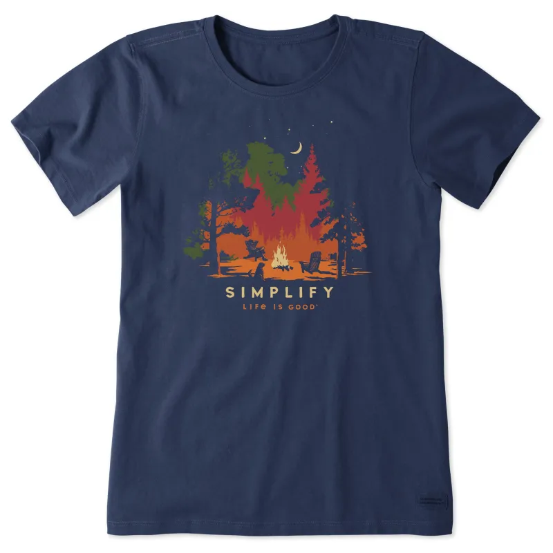 Women's Simplify Campfire Short Sleeve Tee sold by Life is Good