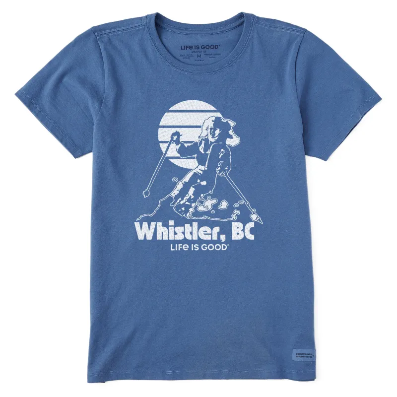 Women's Whistler BC Skier Short Sleeve Crusher Tee made by Life is Good