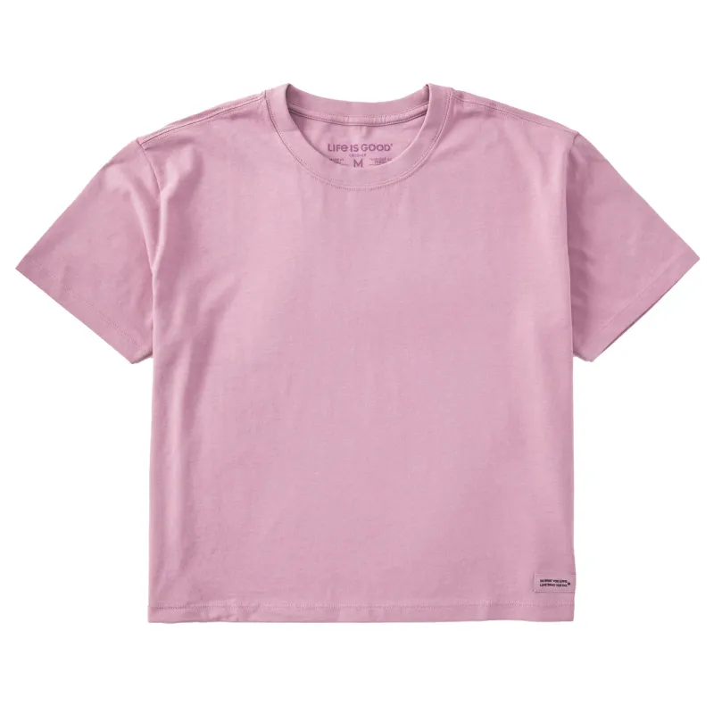 Women's Solid Short Sleeve Crusher Boxy Tee sold by Life is Good
