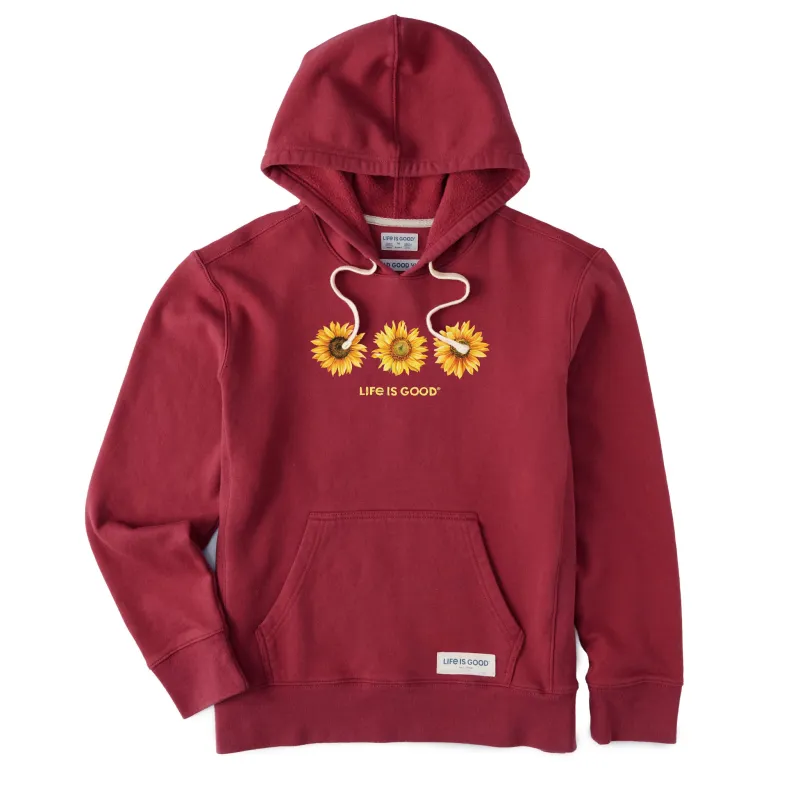 Women's 3 Sunflowers Simply True Fleece Hoodie sold by Life is Good