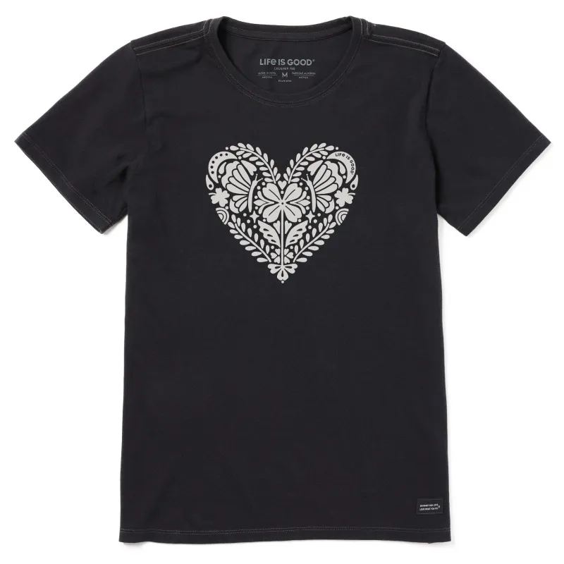 Women's Celtic Clover Heart Short Sleeve Crusher Tee sold by Life is Good