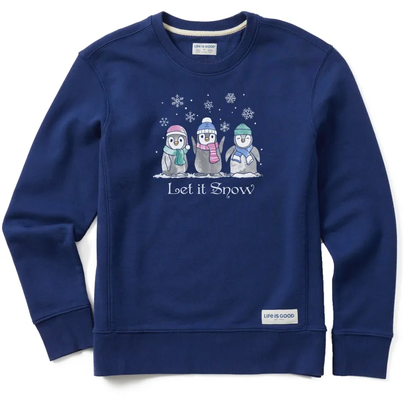Women's Let it Snow Penguins Simply True Crew sold by Life is Good