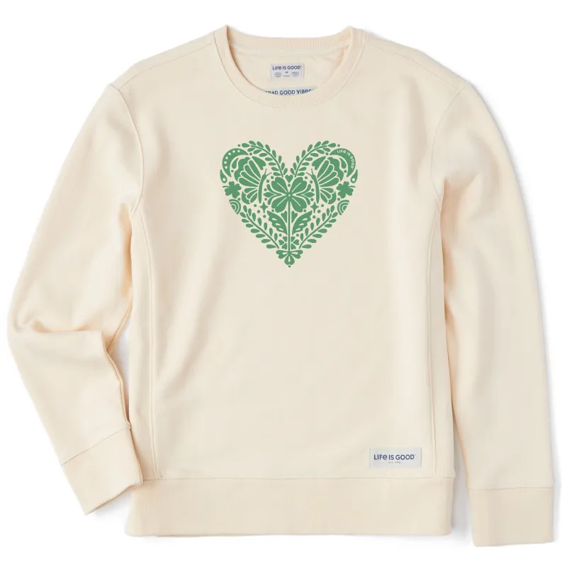 Women's Celtic Clover Heart Simply True Crew sold by Life is Good