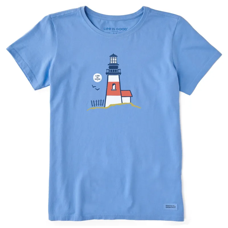 Women's Beach Lighthouse Short Sleeve Tee sold by Life is Good