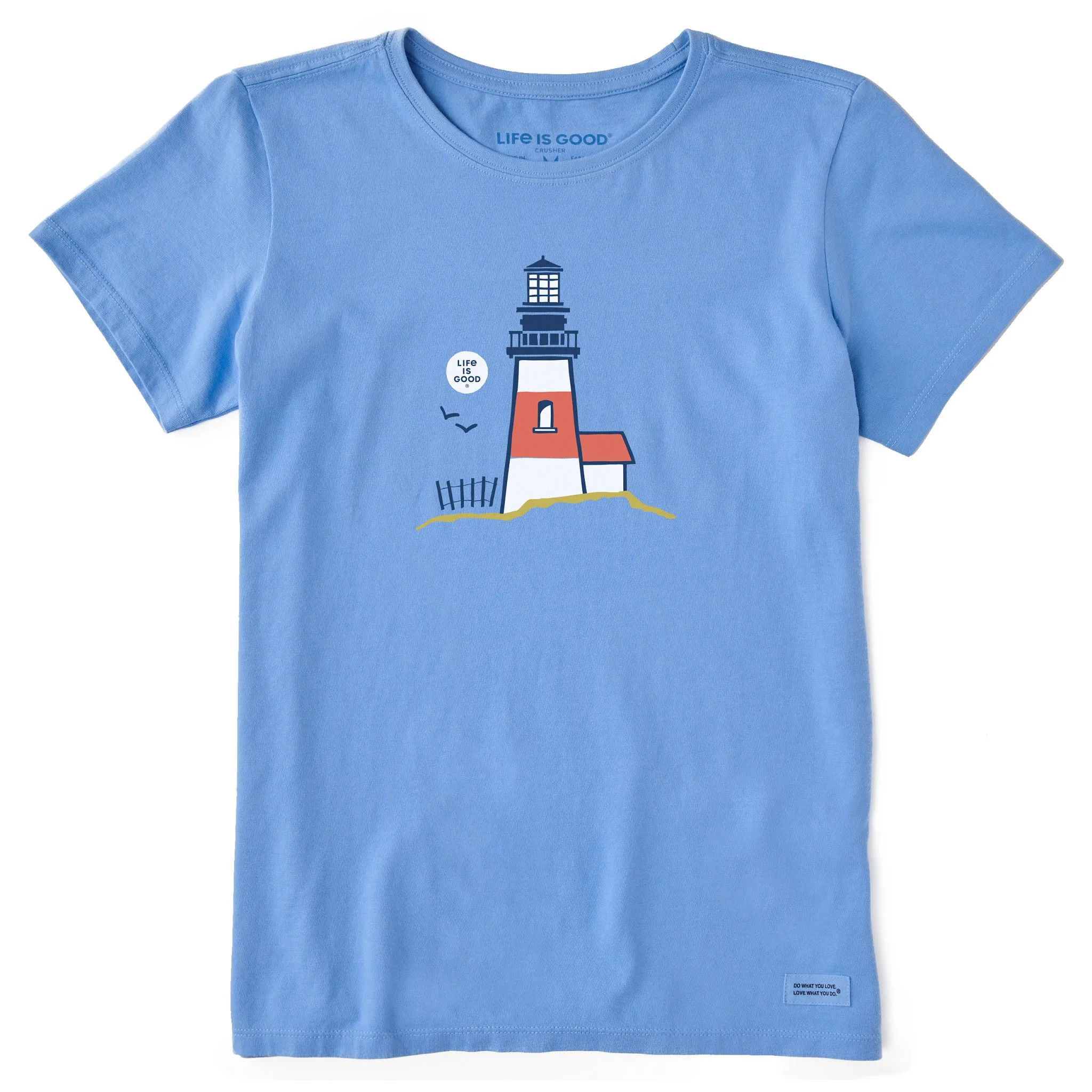 Women's Beach Lighthouse Short Sleeve Tee sold by Life is Good