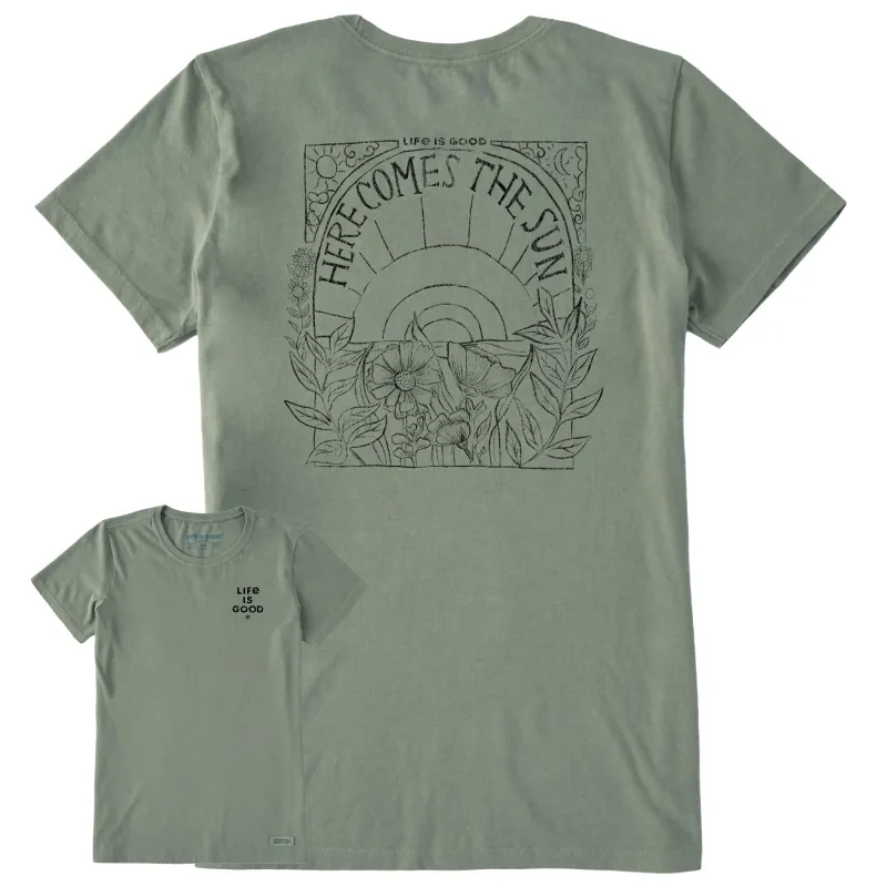 Women's Here Comes The Sun Hippie 1-Color Short Sleeve Tee sold by Life is Good