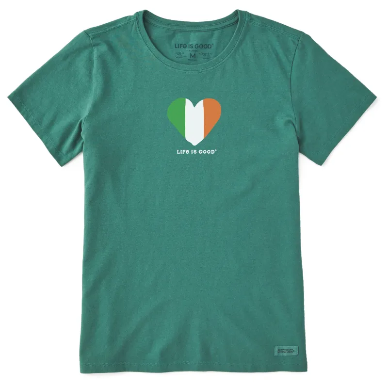Women's Ireland Heart Short Sleeve Crusher Tee sold by Life is Good