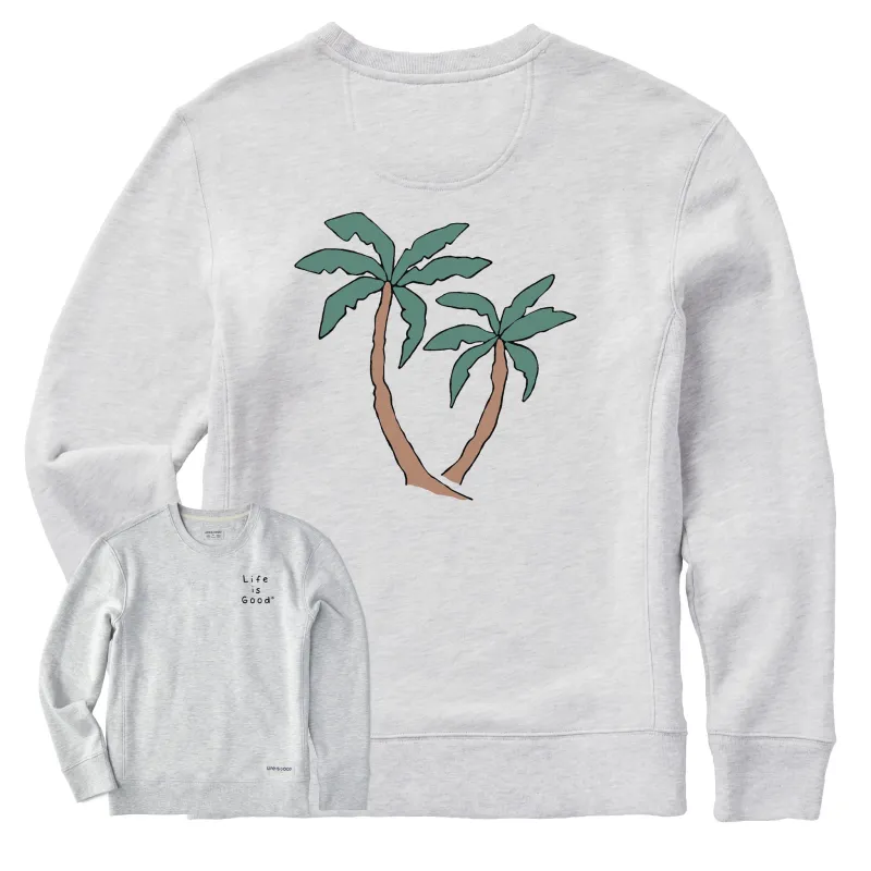 Women's Quirky Palms Simply True Fleece Crew sold by Life is Good