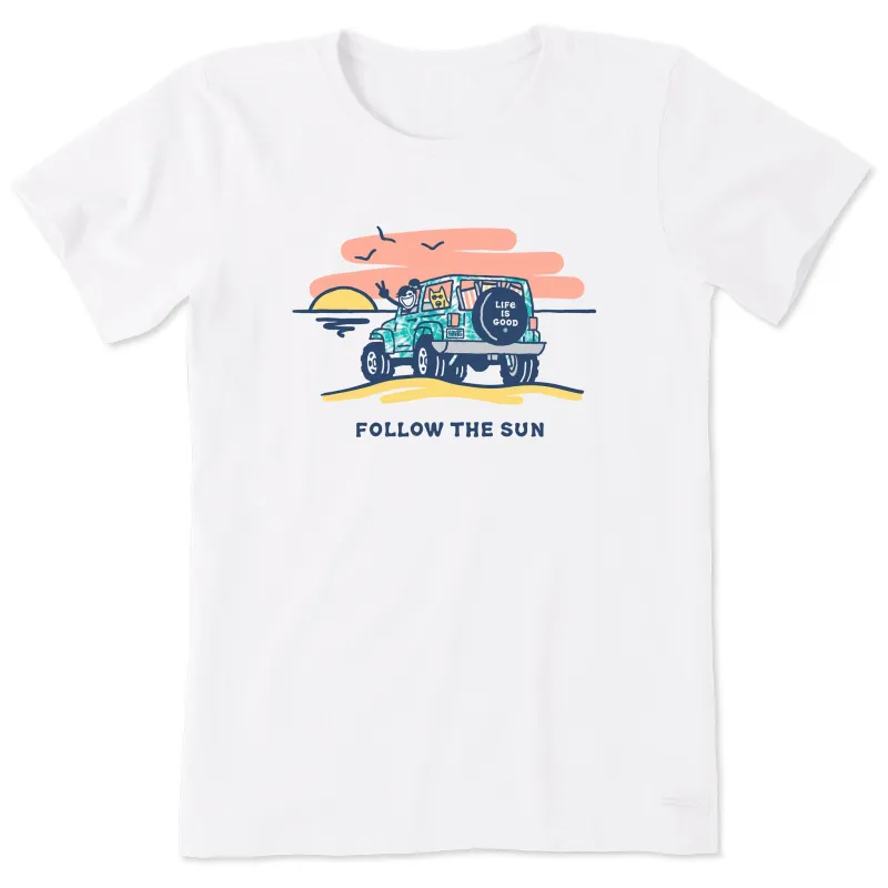 Women's Tie Dye Jackie ATV Follow the Sun Short Sleeve Tee made by Life is Good