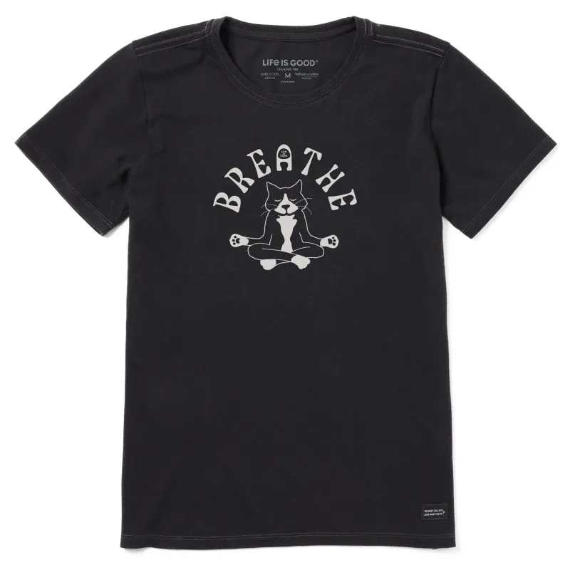 Women's Breathe Tuxedo Cat Short Sleeve Tee made by Life is Good