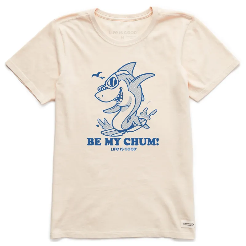 Women's Be My Chum Shark Short Sleeve Crusher Tee made by Life is Good