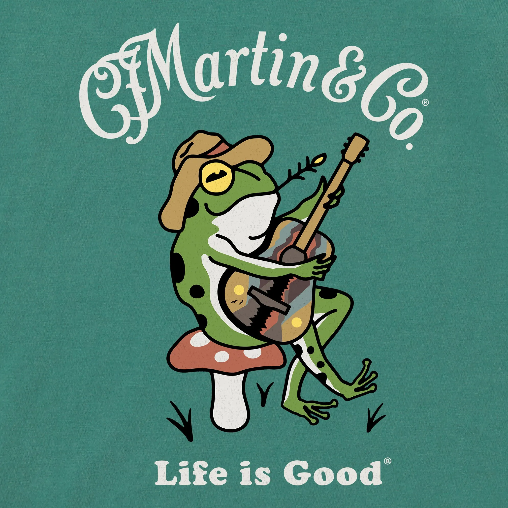 Women's Martin & Co. Frog Guitar Short Sleeve Crusher Tee sold by Life is Good product image thumbnail 2