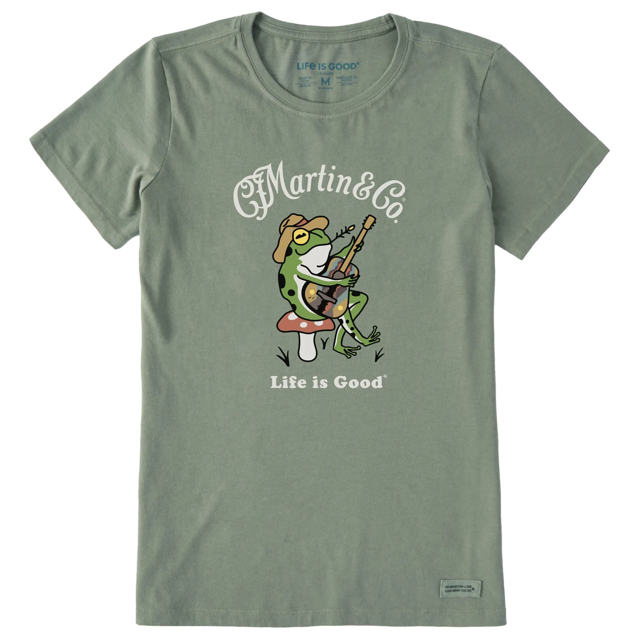 Women's Martin & Co. Frog Guitar Short Sleeve Crusher Tee sold by Life is Good product image thumbnail 3