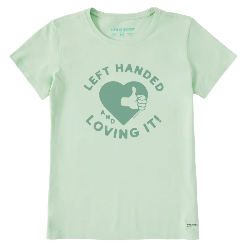Women's Left Handed and Loving It! Short Sleeve Crusher Tee sold by Life is Good