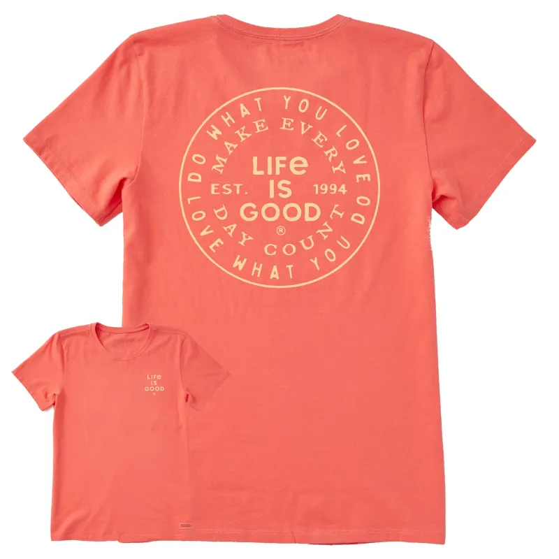 Women's DWYL Make Every Day Count Coin Short Sleeve Crusher Tee sold by Life is Good