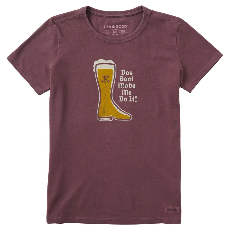 Women's Das Boot Made Me Do It Short Sleeve Crusher Tee sold by Life is Good