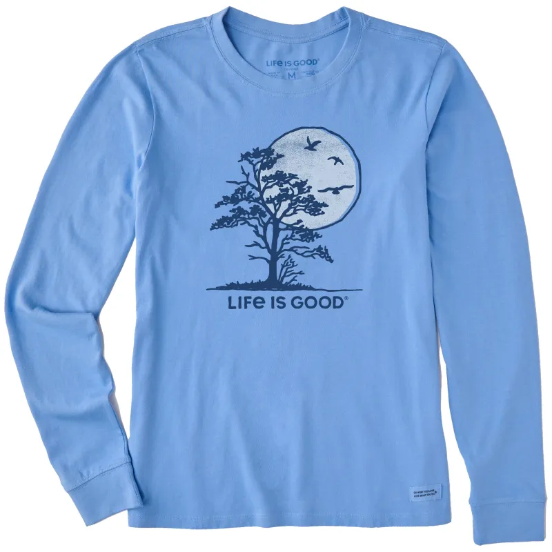 Women's Lone Tree Sunset Long Sleeve Crusher Tee sold by Life is Good