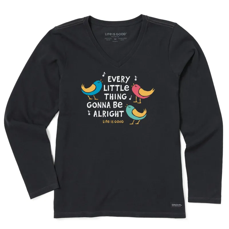 Women's Gonna Be Alright Long Sleeve Crusher Vee made by Life is Good