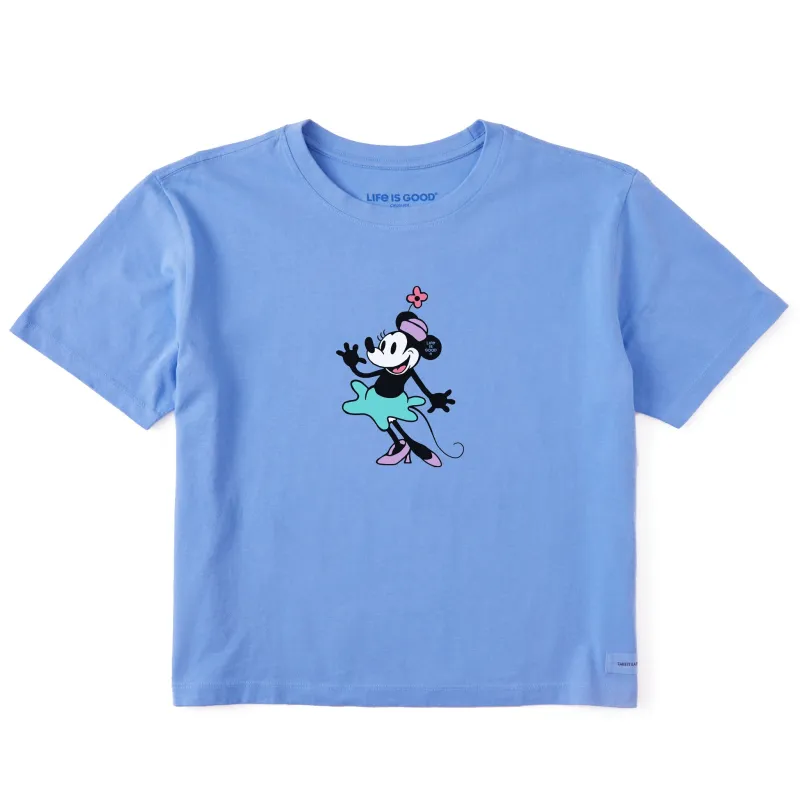Women's Steamboat Willie Miss Mouse Short Sleeve Crusher Boxy Tee sold by Life is Good