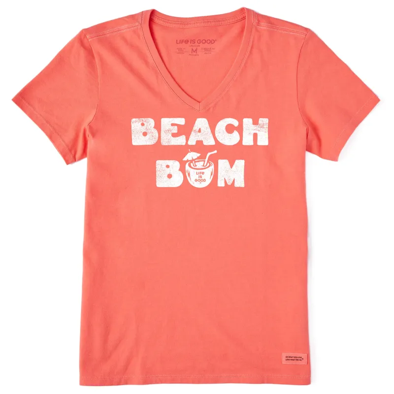 Women's Beach Bum Tropical Drink Short Sleeve Vee sold by Life is Good