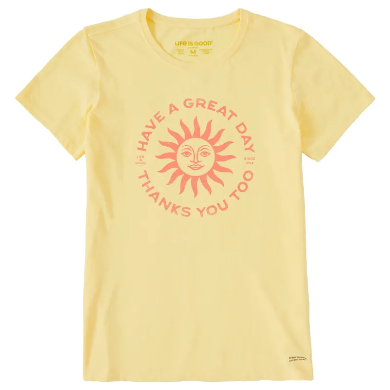 Women's Have a Great Day Sun Short Sleeve Tee sold by Life is Good