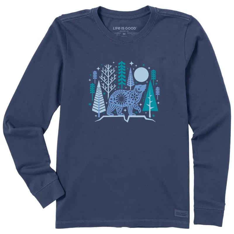 Women's Nordic Bear Winter Long Sleeve Crusher Tee made by Life is Good